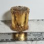 Vintage Gold Glazed or Plated Glass Toothpick Holder Very Ornate Design OA4A11