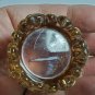 Vintage Gold Glazed or Plated Glass Toothpick Holder Very Ornate Design OA4A11