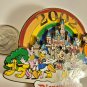 Disney FAB 6 Disneyland 2002 Rainbow Mickey Minnie Mouse Goofy Donald Daisy Pin