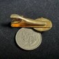 True Vintage Tie Clip Gold Tone w Acrylic Amethyst color tile 1 1/2" ODJB01 23