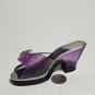 Acrylic Purple Shoe Figurine with Rose Design Accent High Heel 4" L OC4A09