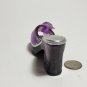Acrylic Purple Shoe Figurine with Rose Design Accent High Heel 4" L OC4A09