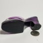 Acrylic Purple Shoe Figurine with Rose Design Accent High Heel 4" L OC4A09