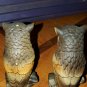 Owl Salt and Pepper Shakers Spice 3 1/2" Tall Realistic Bisque Matte Finish Rare