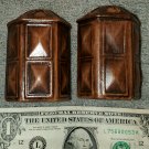 Treasure Craft Salt and Pepper Shakers Spice RARE Faux Wood Hexagonal 3 1/4" H