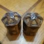 Treasure Craft Salt and Pepper Shakers Spice RARE Faux Wood Hexagonal 3 1/4" H