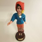 Thai Woman Khonmuang 9 1/2" AUTHENTIC DOLL of Thailand Vintage 1970s Khon Muang
