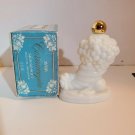 Avon Cornucopia Milk Glass Skin So Soft Bath Oil 6 oz. Decanter 5 1/2" H OB2A03