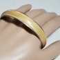 Vintage Avon Tan Enameled Gold Tone Stone Look Bangle 2 3/4" Bracelet OC2B13