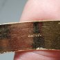 Vintage Avon Tan Enameled Gold Tone Stone Look Bangle 2 3/4" Bracelet OC2B13