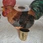 Ceramic Rooster Hen Pair Candle Holders 4" H Country Farm Decor Chips OA3B08