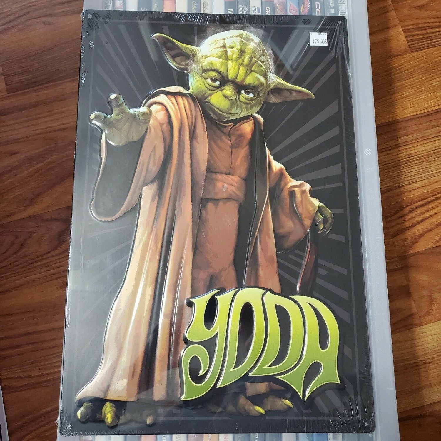 Star Wars Yoda Jedi Textured Embossed Metal Sign 12x18 Using the Force OA1C18