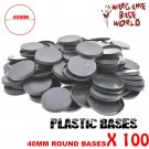 [100pcs 40mm round Plastic bases for Gaming miniatures Figure wargames Model