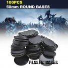 50mm - 100pcs Round Plastic Bases for Warhammer Miniatures Wargames Bases Model