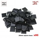 80pcs 20mm Plastic bases for wargames and gaming miniatures square bases
