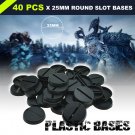25mm 40PCS Round Slot Bases Warhammer Miniatures Circular Slot Bases Wargames