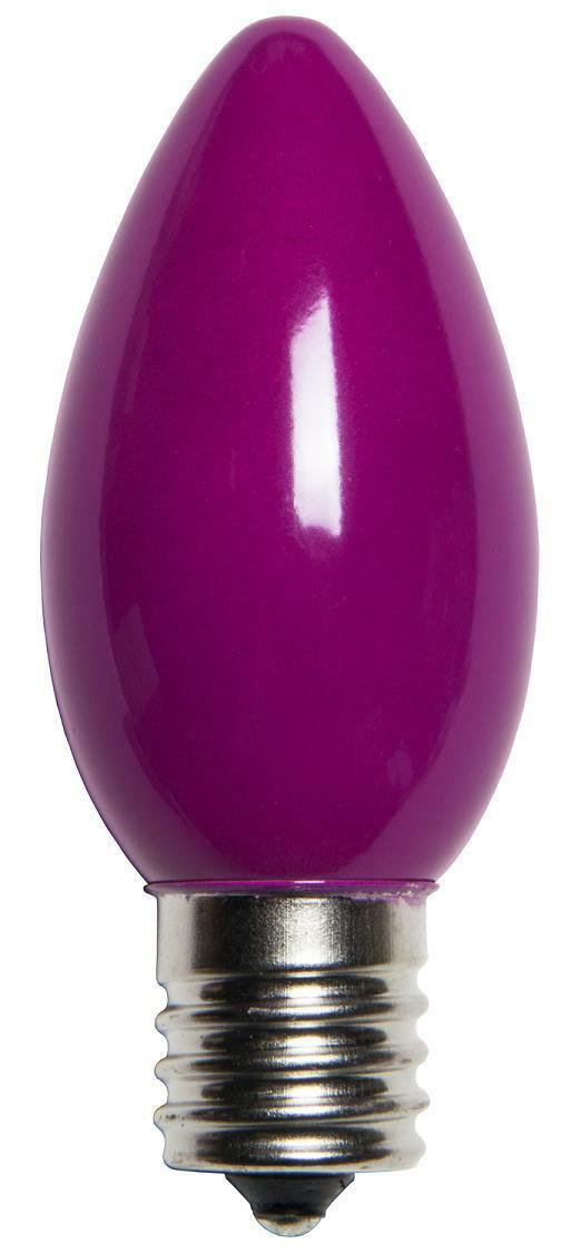 100 C9 Purple Opaque/Solid Color Bulbs Indoor/Outdoor Christmas Bulbs