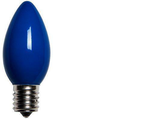 50 C9 Blue Opaque/Solid Color Bulbs Indoor/Outdoor Christmas Bulbs