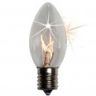 100 C9 Twinkle Clear Transparent Indoor/Outdoor Christmas Bulbs