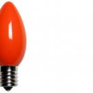 25 C9 Orange Opaque/Solid Color Bulbs Indoor/Outdoor Christmas Bulbs