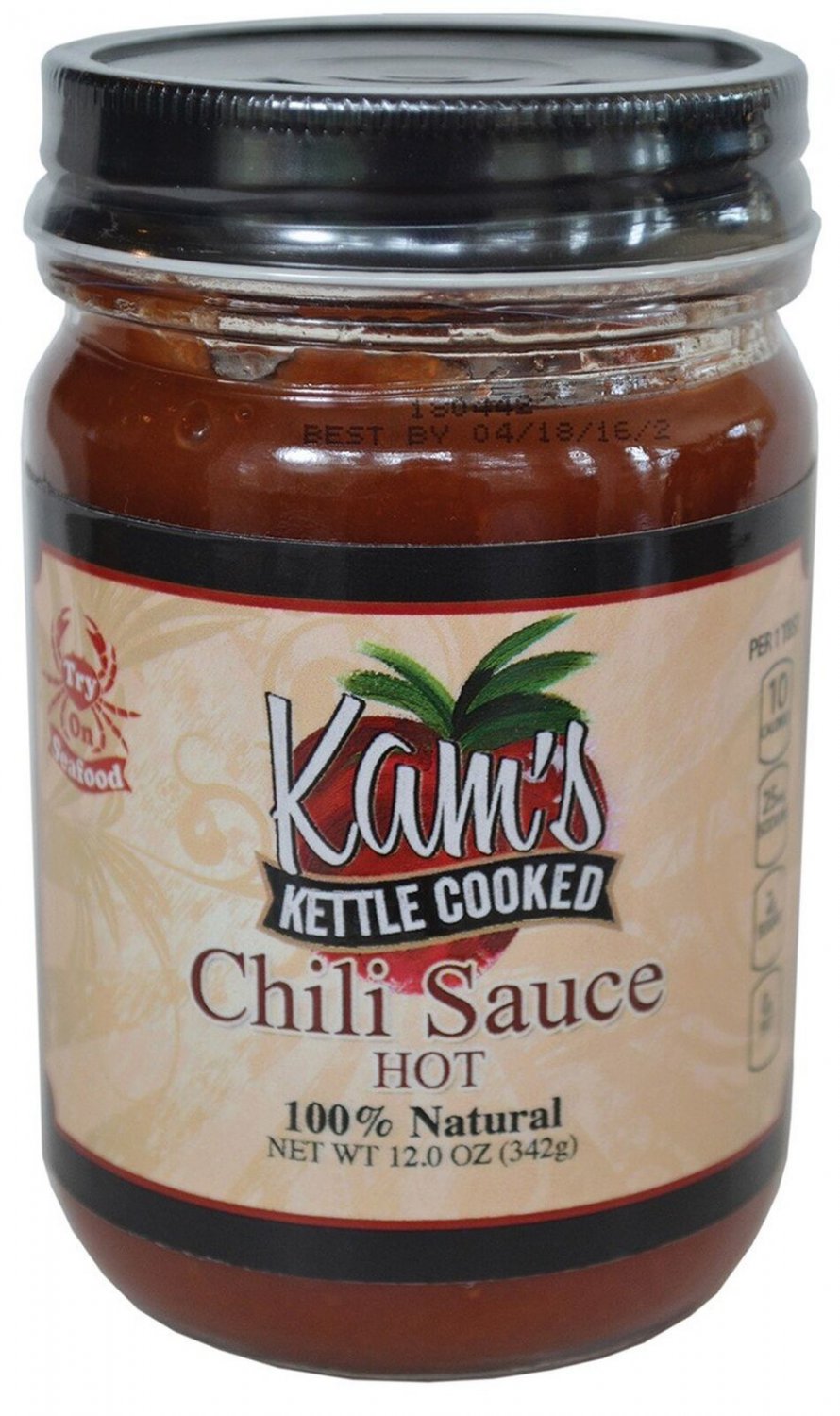 Kam's Kettle Cooked Hot Chili Sauce 12 oz (Pack of 2)