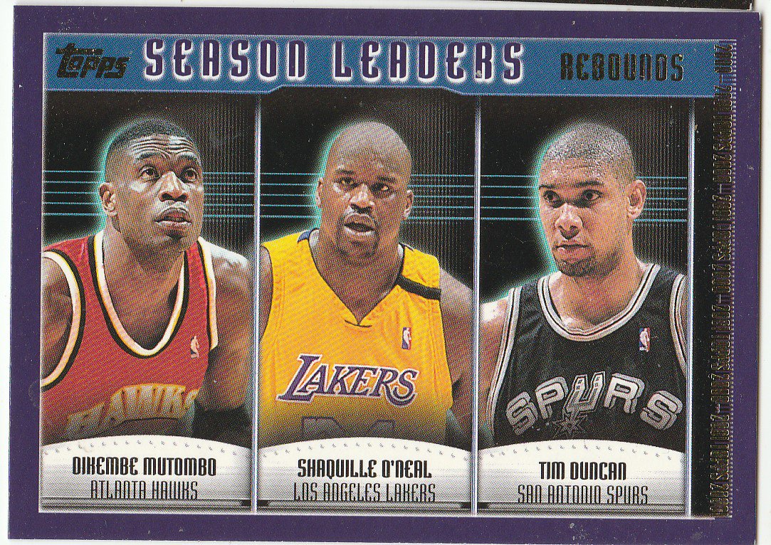 Shaquille O'Neal Tim Duncan Dikembo Mutombo
