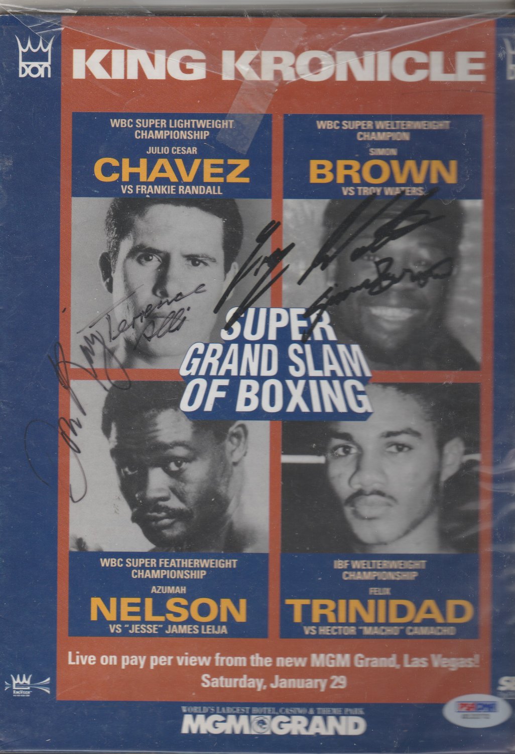 King Kronicle PSA 4 autographs Don King)