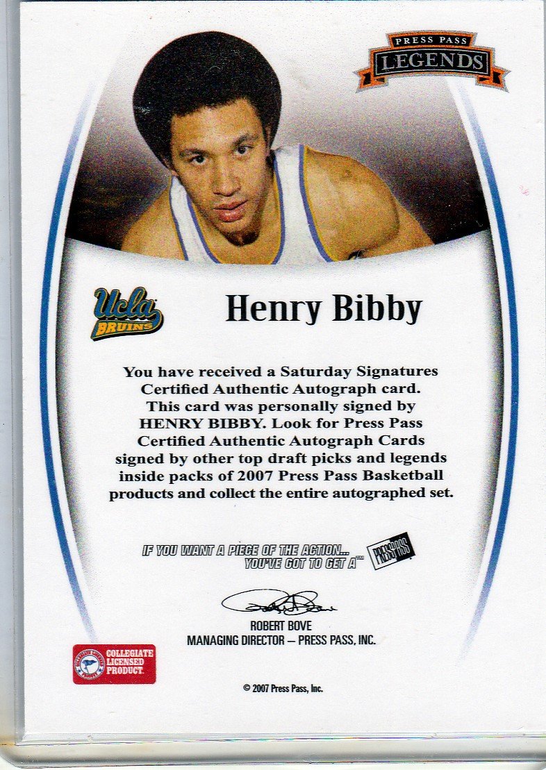 HENRY BIBBY AUTO UCLA Bruins