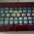 COMPLETE SUPER BOWL RING SET IN BEAUTIFUL DISPLAY CASE