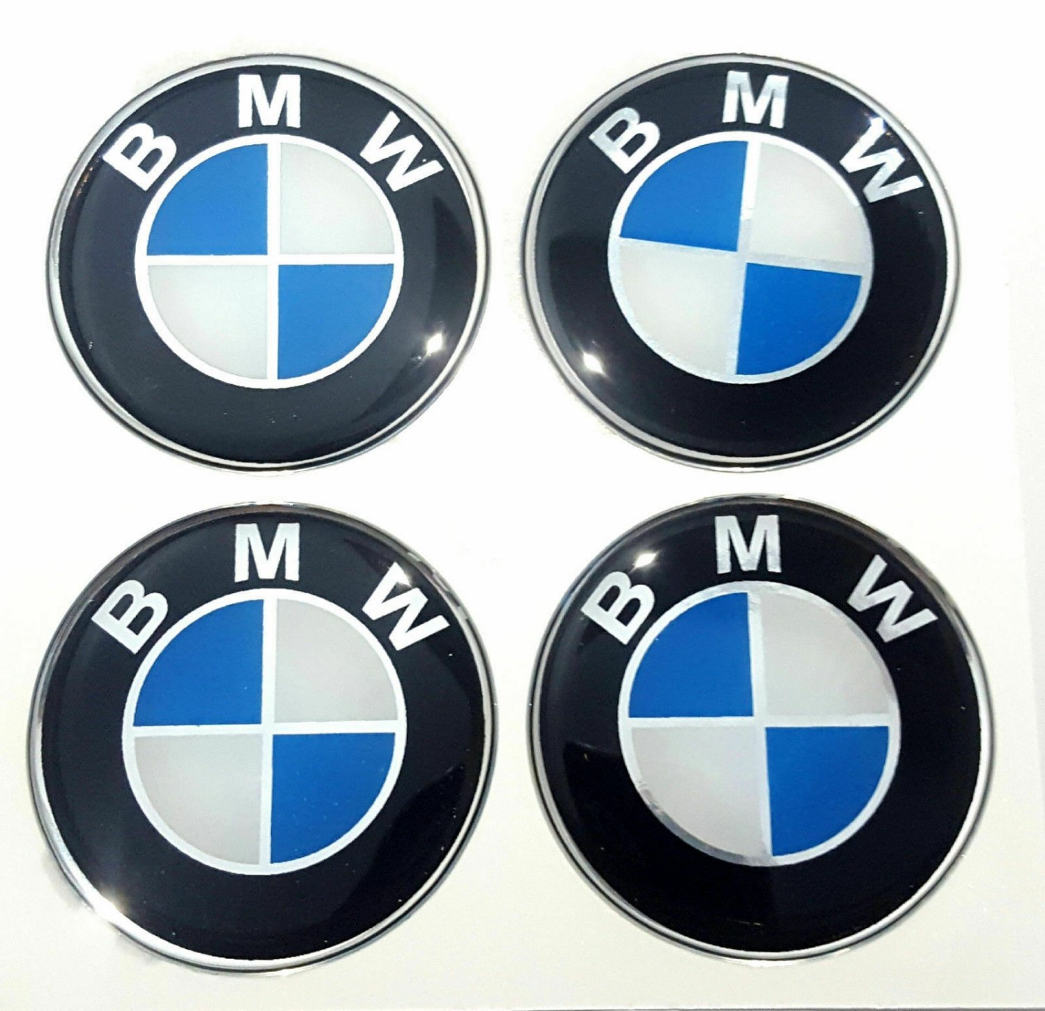 1set BMW Sticker Rasin 50mm. ( 5CM.) Wheel Center Caps Emblem Logo Decal