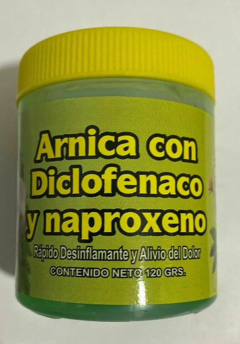 Gel De Arnica Reforzada Con Diclofenaco Y Naproxeno 120 Grs Hecho En Mexico New