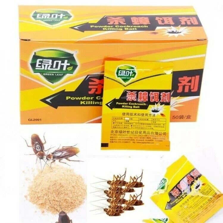 10Pcs Pro Cockroach German Roach Gel Bait Powder Effective Pest Control Killer