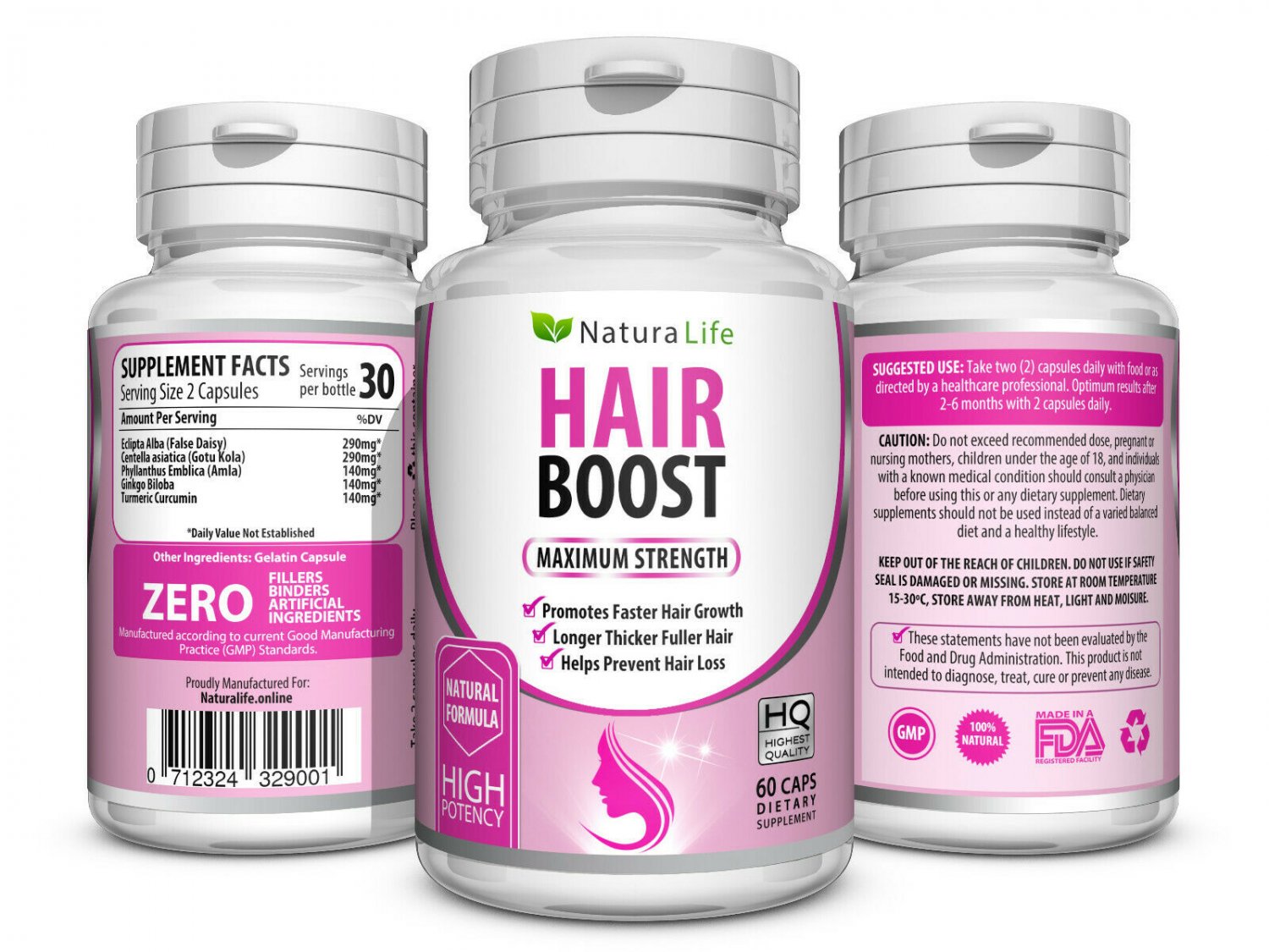 New Hair Boost Natural Faster Hair Growth Formula Extra Strength ...