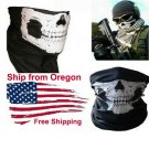 5 Ghost Biker Skull Hood Face Mask Motorcycle Ski Balaclava CS Sport Helmet