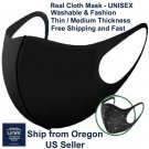 Black Women Men Unisex Face Masks Cloth Cover Fashion Mask Washable Reusable USA