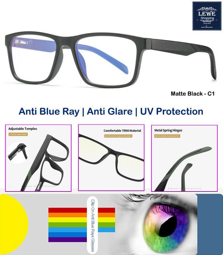 Anti Blue Ray Blue Light Blocking Computer & Phone Anti Glare Reading Glasses