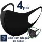 4Pcs x Double Layer Black Cotton 3D Washable Face Mask / Reusable