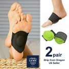 2 Pairs Foot Support Cushioned Arch Helps Decrease Plantar Fasciitis Pain