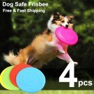 4 pcs Dog Frisbee Toy Exercise Pet Training Tool Puppy Saucer Flying Disc New