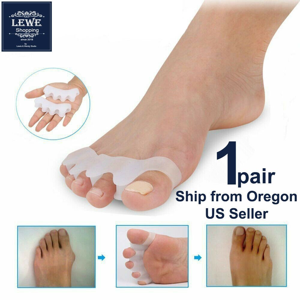 2PC Bunion Corrector Silicone Toe Separator Straightener orthopedic Toes Spacer