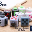 3 Pcs Fidget Cube Toy Anxiety Stress Relief Focus Attention Work Puzzle