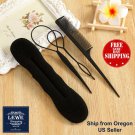 4Pcs Hair French Braid Topsy Tail Clip Magic Styling Stick DIY Bun Maker Tool
