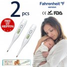 2 pack Digital LCD Oral Thermometer Fahrenheit Medical Baby Kid Adult US Seller