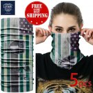 5 pcs Green US Flag Hood Face Mask Motorcycle Ski Balaclava Sport Helmet Unisex