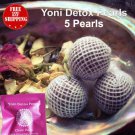 5 pcs Yoni Detox Pearls Tampons Herbal Natural Womb Vaginal Cleansing Healing