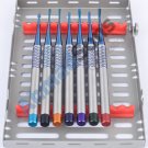 New Dental PDL Luxating Root Elevators Set of 7 Precise Periotomes Tips Titanium CE with Cassette