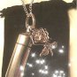 Beautiful SILVER ROSE Cremation Urn 24" NECKLACE Memory Keepsake & Pouch