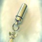 TWO Silver CREMATION URN Keepsake with Praying Angel Charms