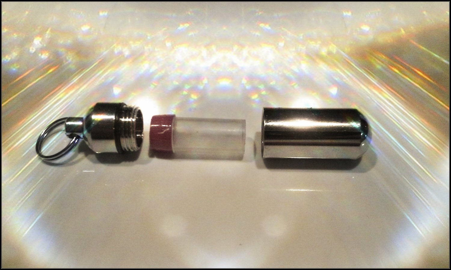 NITRO PILL HOLDER NECKLACE with Inner Vial and Silver CROSS