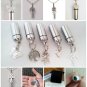 Assortment of 5 Silver Cremation Urn Keepsakes - Angel Heart Butterfly & Crosses